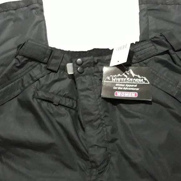 WHITE storm snow black pants size Medium - Picture 1 of 14